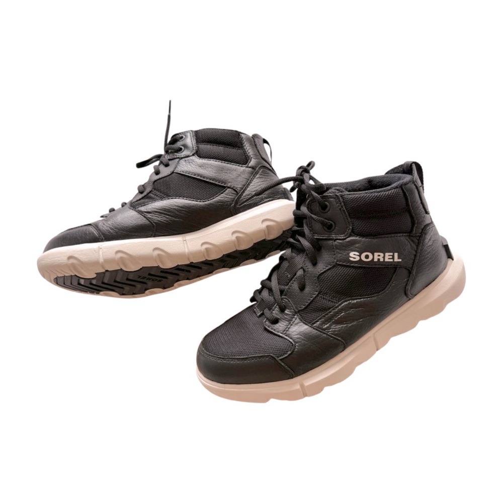 Sorel Explorer II Black and White Sneakers